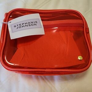 Stephanie Johnson Clear Red Travel Pouch